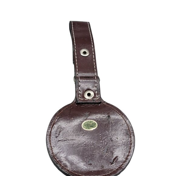 Quartz Pocket Watch Vintage Silver Tone Leather Carrying Case 48mm Open Face - Picture 8 of 10